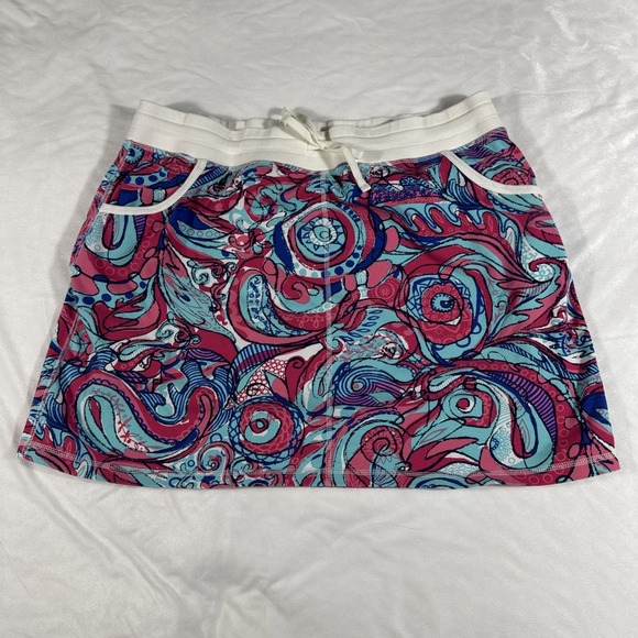 Talbots Skort Women's Size XL Colorful Geometric Cotton Stretch Tennis - Picture 1 of 7